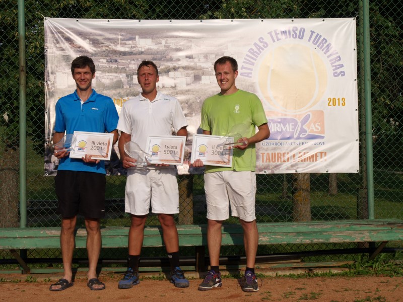 Turnyro nugalėtojai:(iš kairės) Viktoras Gasiūnas (III vieta), Aurimas Šiukščius (I vieta), Tadas Skairys (II vieta)